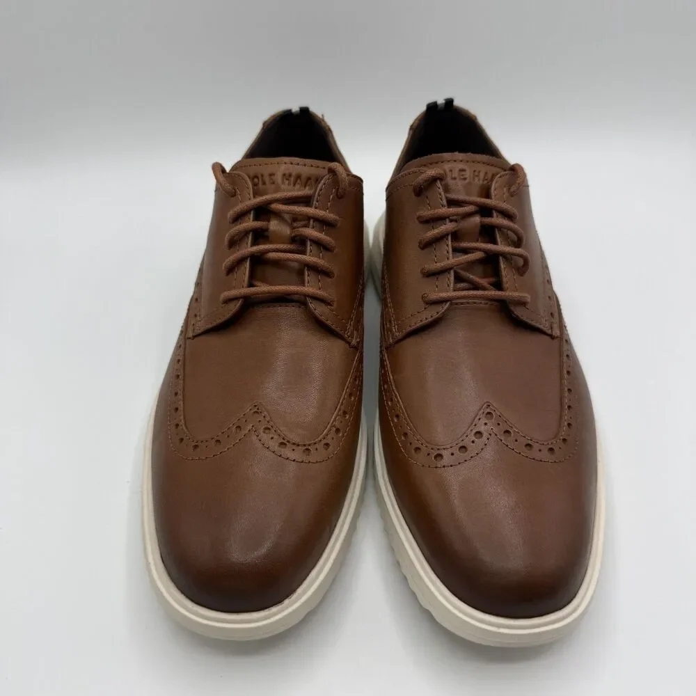 Cole Haan Grand+ Wingtip Oxford Shoes Brown Men's Size 8M
